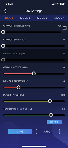 Xtreme Tuner Plus - Configurações de OC