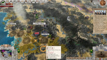 Na foto: uma captura de tela do jogo Imperiums: Greek Wars.
