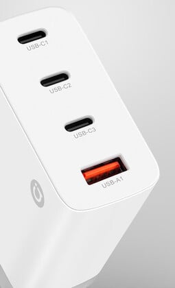 Configuração das portas do carregador Asus Bean de 100 W