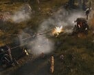 Uma imagem mostrando vários mechs em Iron Harvest, atualmente à venda no Steam.