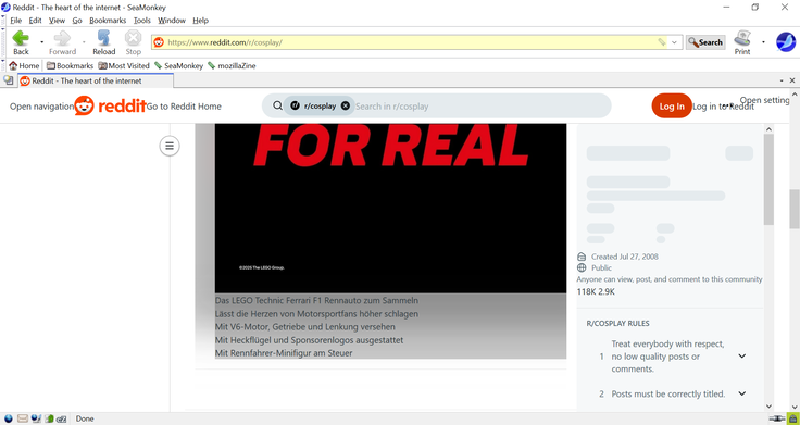 Versão 2.53.22: Os botões do Reddit e as postagens com várias imagens têm uma aparência terrível (Fonte da imagem: Captura de tela - Notebookcheck)