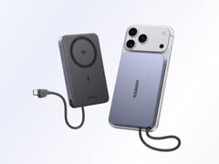 O carregador portátil Ugreen MagFlow Air Ultra Slim PB579 suporta carregamento sem fio de 25 W e carregamento via USB-C de 45 W.