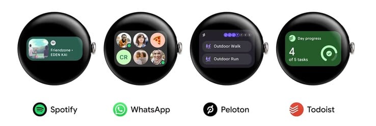 O Google Wear OS 7 apresenta widgets que são muito semelhantes aos widgets do Android.