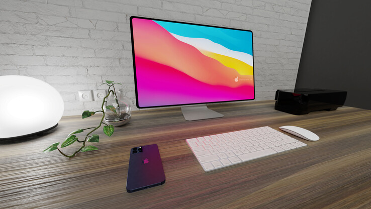 O render iMac de 32 polegadas mantém um perfil elegante (Fonte de imagem: Svetapple)