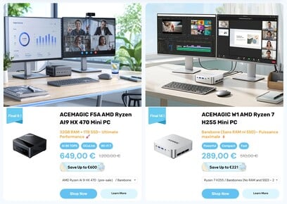 Campanha de descontos da Acemagic em Mini-PCs