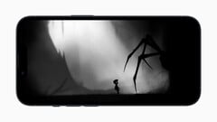 Apple O jogo de arcade Limbo mostra a experiência de jogo em um iPhone, destacando o ecossistema de jogos em expansão do Apple(Fonte da imagem: Apple Newsroom)