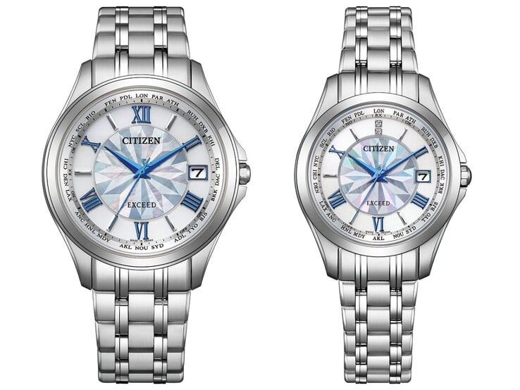 Os relógios Citizen CB1080-52W (esquerda) e EC1120-59W (direita)