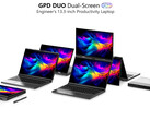 O GPD Duo contará com dois painéis OLED de 13,3 polegadas da Samsung (Fonte da imagem: GPD)