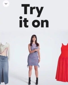 Os usuários agora podem experimentar roupas com a ajuda da IA e do Google Shopping. Imagem promocional. (Fonte da imagem: Google)