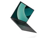 O Gram 16 2026 custa a partir de cerca de US$ 1.130 na China. Na foto: uma imagem promocional que mostra o design fino e leve do laptop.