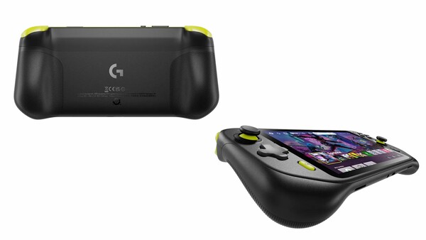 O Logitech G Cloud preto tem gatilhos e botões de ombro em amarelo neon. (Fonte da imagem: Logitech)