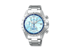 O novo lançamento em parceria da Seiko apresenta um cristal incrustado no índice das 10 horas, especialmente para o aniversário.