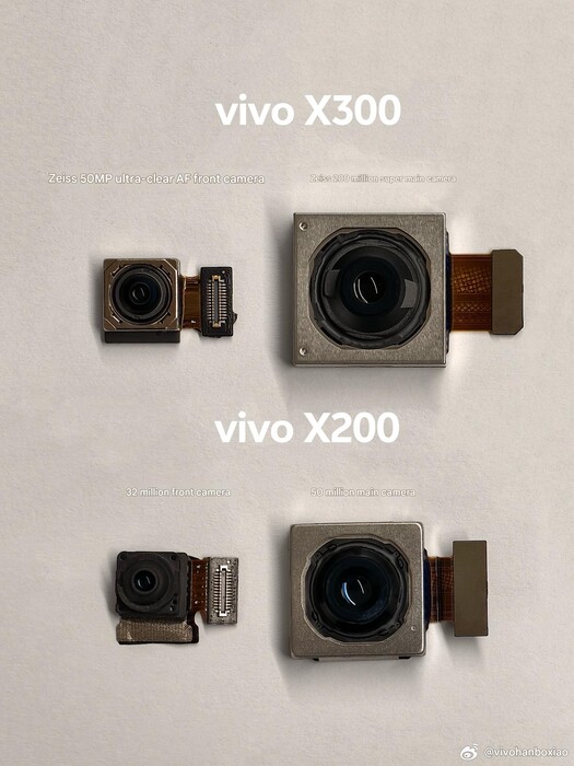 A série Vivo X300 se beneficiará de uma câmera maior na parte frontal