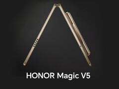 O Honor Magic V5 pode ser fino, mas a carcaça da câmera adicionará muito volume. (Fonte da imagem: Honor - editado)