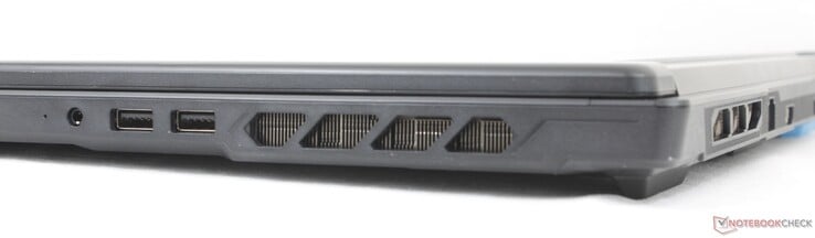 Entrada para fones de ouvido de 3,5 mm, 2 portas USB-A 3.2 Gen. 1