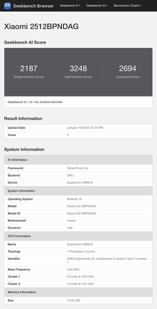 (Fonte da imagem: Geekbench)