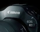 Um close da Canon EOS R1.