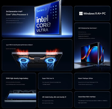 Especificações principais do Redmi Book Pro 14 2026 (tradução automática)