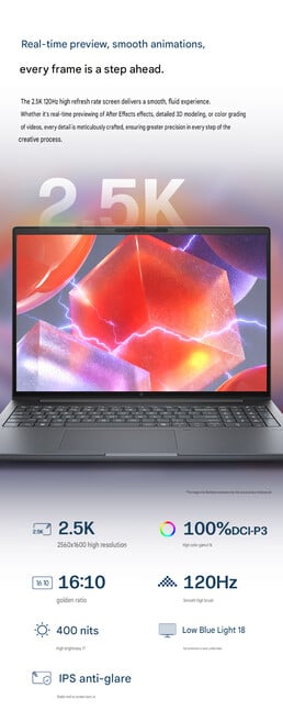 Especificações da tela do notebook ZBook X 16 G2ig (tradução automática)
