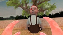 O jogo VR Red Light, Green Light é jogado sob o olhar atento desta boneca assustadora. (Fonte da imagem: UploadVR)