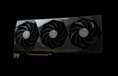 O MSI GeForce RTX 3090 Ti SUPRIM X tem um desenho de 3,5 ranhuras, modelo RTX 3090 fotografado. (Fonte da imagem: MSI)