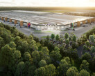 Gigafábrica da Tesla perto de Berlim - renderização (Fonte da imagem: Tesla)