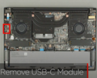 A parte interna do Lenovo ThinkPad P1 Gen 8 (fonte da imagem: canal do YouTube de suporte da Lenovo).