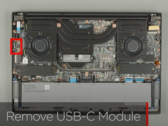A parte interna do Lenovo ThinkPad P1 Gen 8 (fonte da imagem: canal do YouTube de suporte da Lenovo).