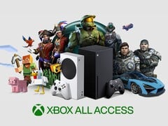 Banner do Xbox All Access com os consoles Xbox exibidos