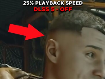 O mesmo personagem Starfield com textura de cabelo na filmagem original do DLSS.