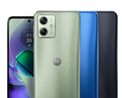 O Moto G54 em suas três cores de lançamento. (Fonte da imagem: @evleaks)