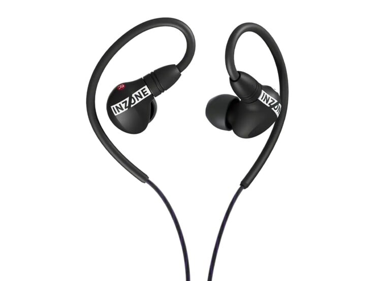 Monitores intra-auriculares Sony Inzone E9 em preto. (Fonte da imagem: Sony)