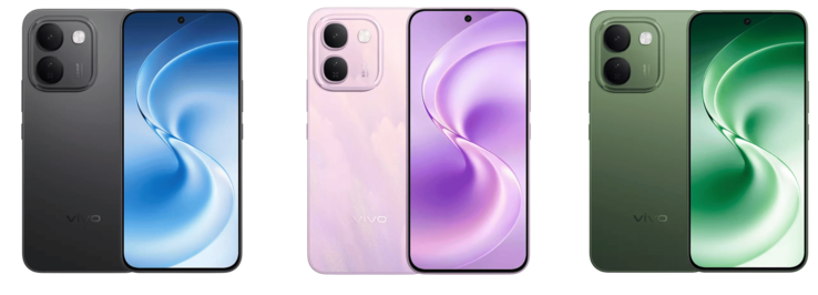 O Vivo V80 Lite em várias opções de cores.