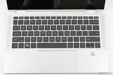 Chaves do mesmo tamanho que no EliteBook x360 1030 G4, mas algumas chaves de funções foram trocadas por ações mais úteis