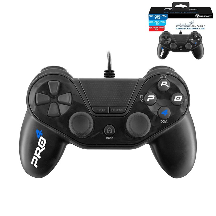 O Pro4 Wired Controller da Subsonic para o PlayStation 4 custa menos de 20 euros na Amazon. Em comparação, o Dual Shock 4 original custa cerca de 60 euros. (Fonte: Amazon)