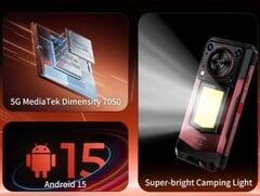 Especificações do Oukitel WP56: Processador Dimenty 7050, Android 15 e uma luz de acampamento (Fonte da imagem: Oukitel; cortada)