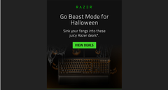 O novo evento Hallowe&#039;en da Razer está em cartaz. (Fonte: Razer)