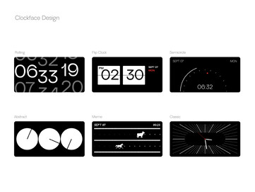 Há diferentes faces de relógio para o senhor escolher.