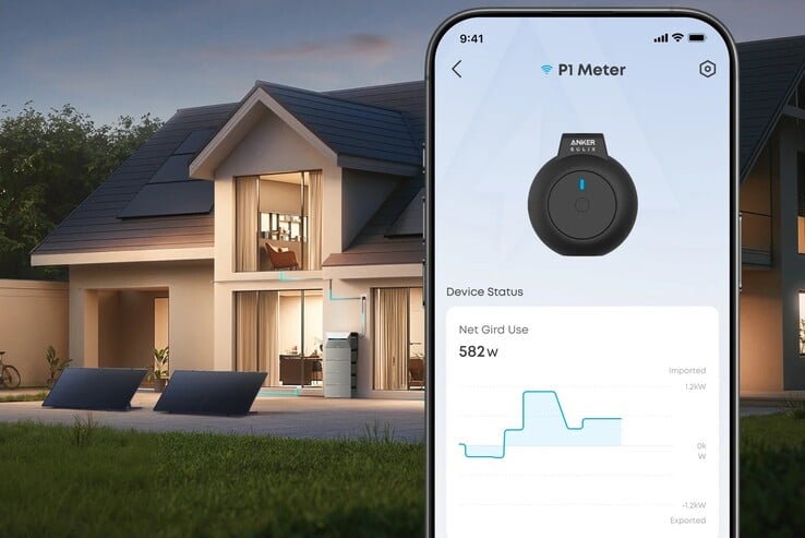O Anker Solix P1 Meter permite que o senhor acompanhe o seu consumo de energia no aplicativo da marca (foto). (Fonte da imagem: Anker)