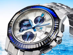 O relógio Casio Oceanus Manta OCWS6000PB7A já está disponível nos EUA. (Fonte da imagem: Casio)