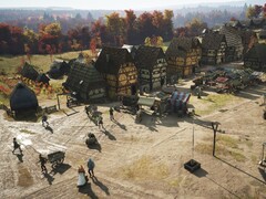 Uma cidade em Manor Lords. (Fonte da imagem: Salvic Magic)