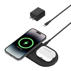 Carregador sem fio BoostCharge Pro 2 em 1 Qi2 (Fonte da imagem: Belkin)