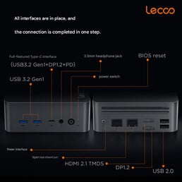 Portas do mini PC (tradução automática)
