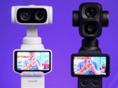 Insta360 Luna Ultra ao lado do DJI Osmo Pocket 4P.