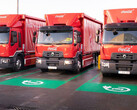 A nova frota de caminhões elétricos de coque inicia as entregas (imagem: Renault)