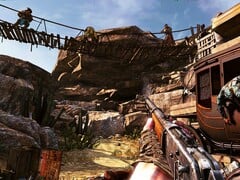 Uma imagem mostrando inimigos em Call of Juarez: Gunslinger.
