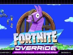Arte promocional oficial do Fortnite Override.
