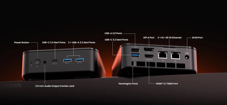 Configuração das portas do mini PC