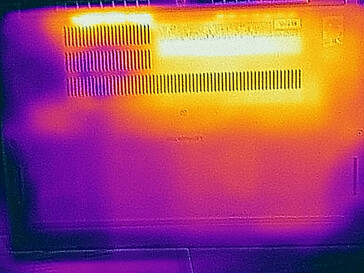 Temperaturas da superfície, lado inferior (carga)