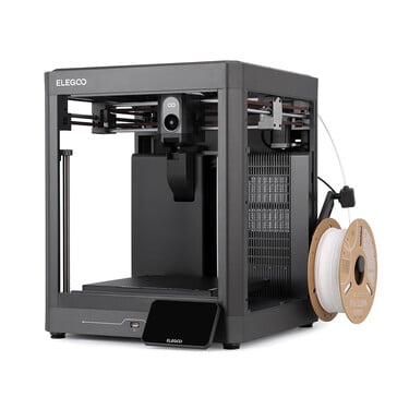 Elegoo Centauri 2 com um carretel de filamento.